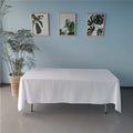 Wholesale Handmade White Rectangular Cotton Tablecloth Washable for Wedding Banquets with Custom Logo Good Quality