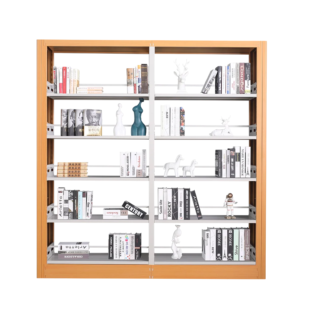 Steel Library Single Double Sided Multi-storey Bookshelf Study Storage Shelf for School Office