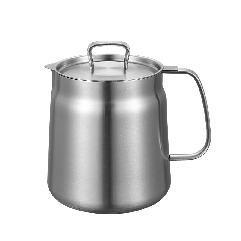 304 Stainless Steel Oil Filter Pot Multi-Functional Oil Kettle Bottle Kitchen Accessories1.5L/2.0L Oil Strainer French