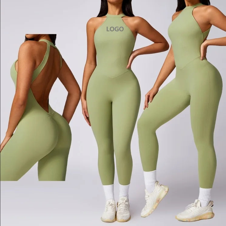 Women's Gym Clothes Running Training Gym Jumpsuits Custom Sportswear Bodysuit Playsuit Jumpsuit