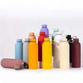 Customized Logo Rubber Coating 17oz 500ml Double Wall Vacuum Insulated Thermos  Stainless Steel Water Bottle