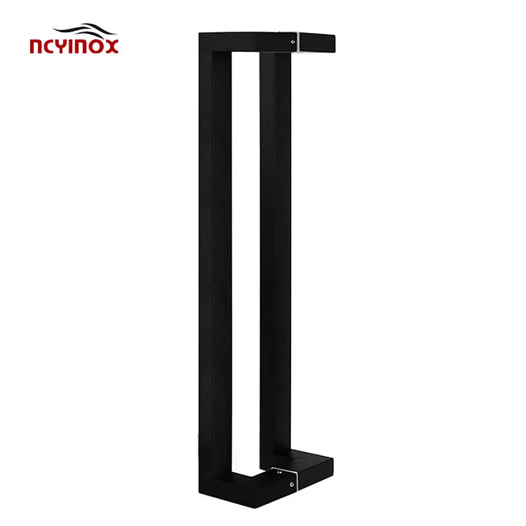 C Shape Entry Door Handle Matte Black Finish Push Pull Door Handle for Front Door