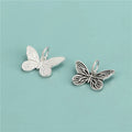 Wholesale Cute 925 Sterling Silver Butterfly Charm Vintage Antique Silver Animals Pendant for Bracelet Necklace Jewelry Making