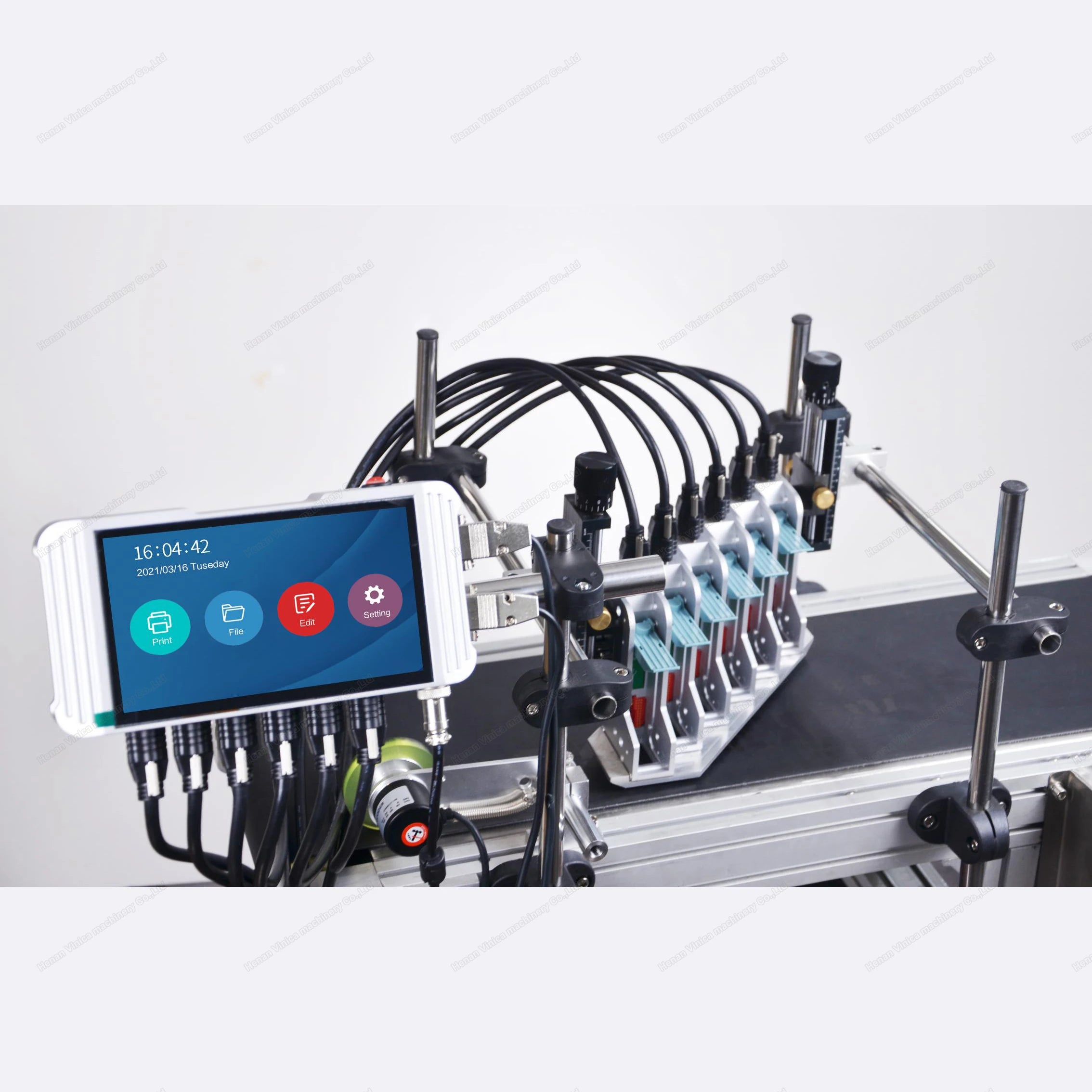 Thermal Flatbed Online Tji Inkjet Printer Combine with Conveyor 2021