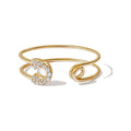 Laodun New Arrivals Ins Fashion Jewelry Ring Creative Simple Elegant Sterling Silver CZ Diamond S925 Clip Rings Vermeil