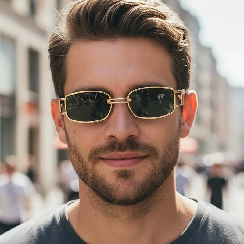 STORY STY9111A Custom LOGO Brand Vintage Shades Small Square Frame Sunglasses UV400 Retro Clear Lens Optical Glasses
