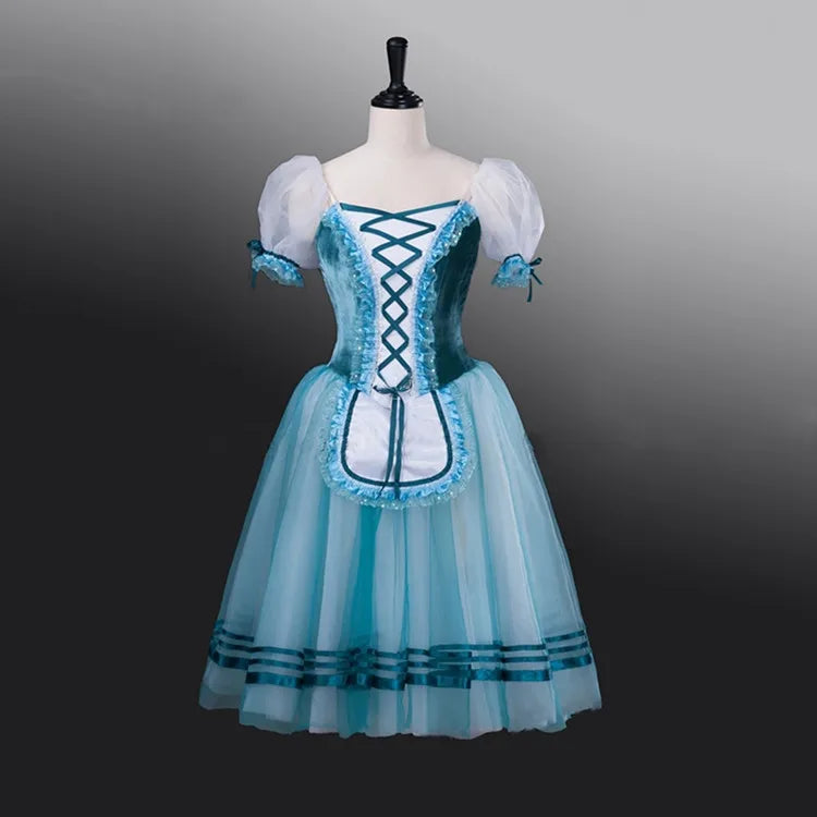 New Professional Dance Tulle Skirt Ballet Pompous Swan Lake Costume Puffed Sleeve Tutu