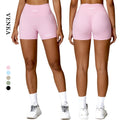 Low MOQ Women Cycling Shorts High Waist Quick Dry Seamless No T Line Butt Lift  Scrunch Butt Gym Running Yoga Shorts Leggings