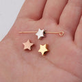 18K Gold Plated 8mm*3mm Stainless Steel Star Beads DIY Jewelry Accessories for Bracelets Necklaces or Earrings 18mm Hole