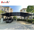 Latest Design Polycarbonate Car Garage Shed with Acrylic Sail Metal Frame for Car Parking Heavy Snow Load Aluminum Awning Canopy