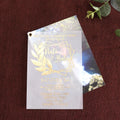 Gold Foiled Vellum Layered Wedding Invitations and Save the Dates with Photo