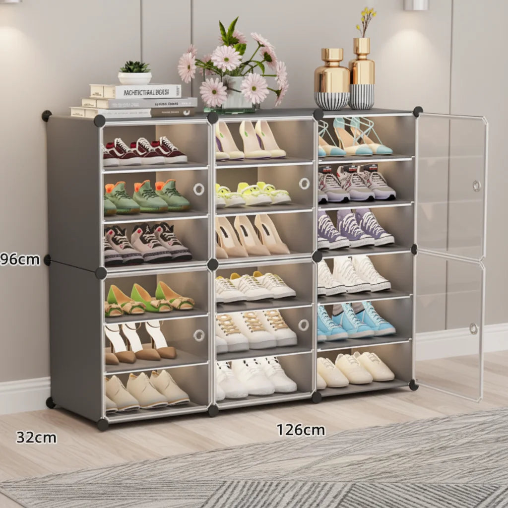Household Simple Shoe Rack. Small Shoe Cabinet Modern and Aesthetically Pleasing. Large Capacity Storage Devices.