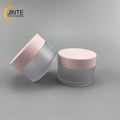 In Stock 10g 15g Lip Balm Lip Scrub Plastic Containers Frosted Cream Small Jar with Custom pink Lids for Shea Butter Containers