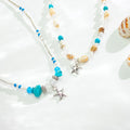 Summer Trendy Style Shell Starfish Conch Pendant Necklace Women Girls Boho Jewelry Beads Chain Neck Choker Beach Collar De Mujer