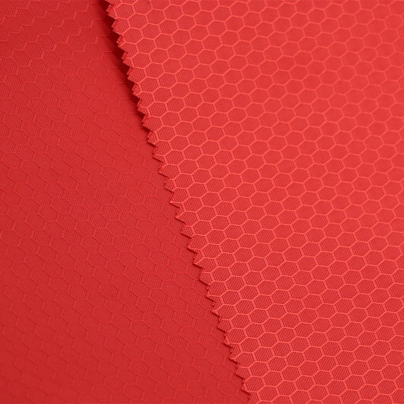 Wholesale Direct Sales PU Coated Tissu Oxford Drawstring Bag Fabric Free Sample 420D Plaid Oxford Fabric