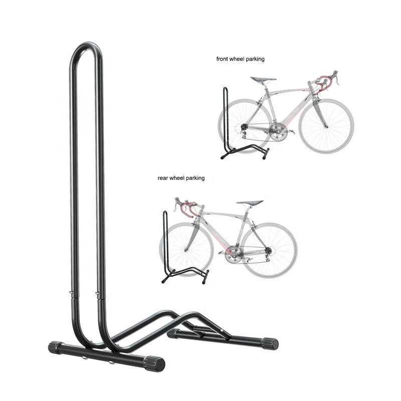 New Steel Split Design L-Shaped Bike Floor Stand Freestanding Bicycle Parking Rack Portable Space-Saving 30kg Load Capacity