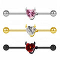 Gaby Body Piercing Jewelry Hot Sale Angel Wigs & Evil Industrial Barbell Claw Setting for Tragus Helix Ear Piercing for Weddings