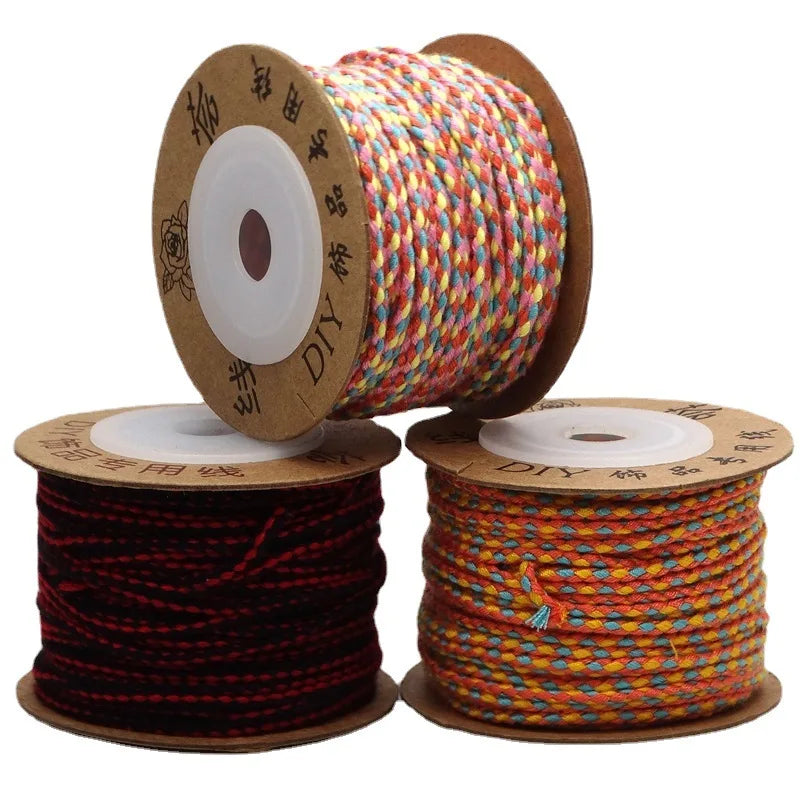 ST1088 Colorful Multicolor Jewelry Friendship Braided Cotton Cord Bracelet Macrame Beading Rope Cords String Threads