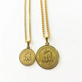 Trendy Stainless Steel Muslim Islam Charm Allah Quran Pendant Necklace Men Religious Jewelry Gift