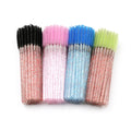 Makeup Brush Handle Diamond Set Crystal Mascara Wands Eyelash Disposable Brushes 50pcs One Bag Glitter Liquid Brush