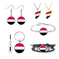80 Designs Syria Country Flag Charm Map Pendant Key Chain Ring Cuff Link Tie Clip Necklace Bracelet Earrings Cuban Jewelry Set