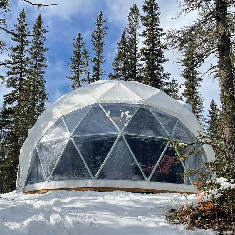 China  Geodesic Dome Steel Glamping Luxury Igloo Tent