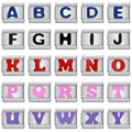 Black Pink Red Purple Blue Glaze 26 English A-Z Letters Charm Italian Links Fit 9mm Bracelet Stainless Steel Jewelry DIY Making