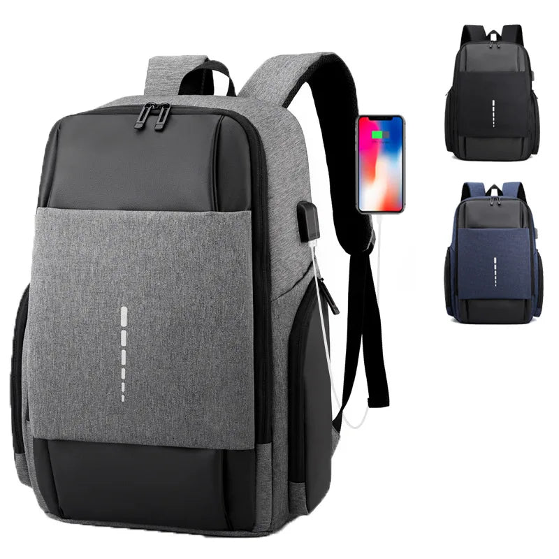 Twinkle 2026 New Fashion Reflective Breathable Multi Function USB Business Mens Laptop Backpack with Headphone Hole