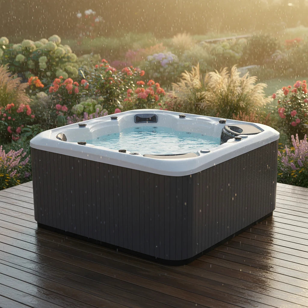 6-Person Hydro Whirlpool Massage Outdoor Spas Bath Manufacture Big Freestanding Acrylic Hot Square Balboa Chinese Indoor Garden