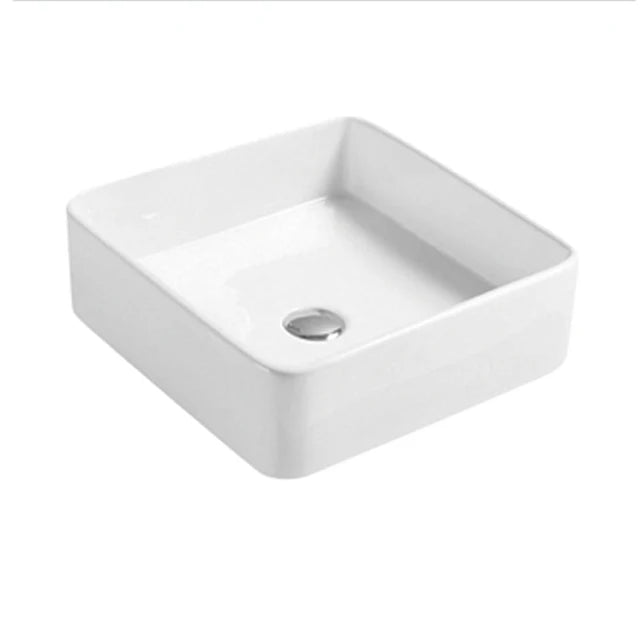 Chaozhou Bathroom Vanity Ceramic Above Mount Sink  Thin Edge Luxury Basin