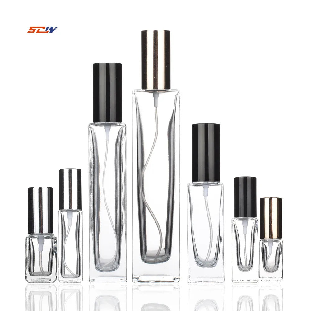 10ml Perfume Bottle 3/5/10/20ml Spray Glass Perfume Empty Bottle Square Perfume Spray Bottle