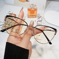 2024 Wholesale Retro Eyeglasses with Diamond Frame Two-Color Eyebrow Frame Fashionable Literary Glasses Frame