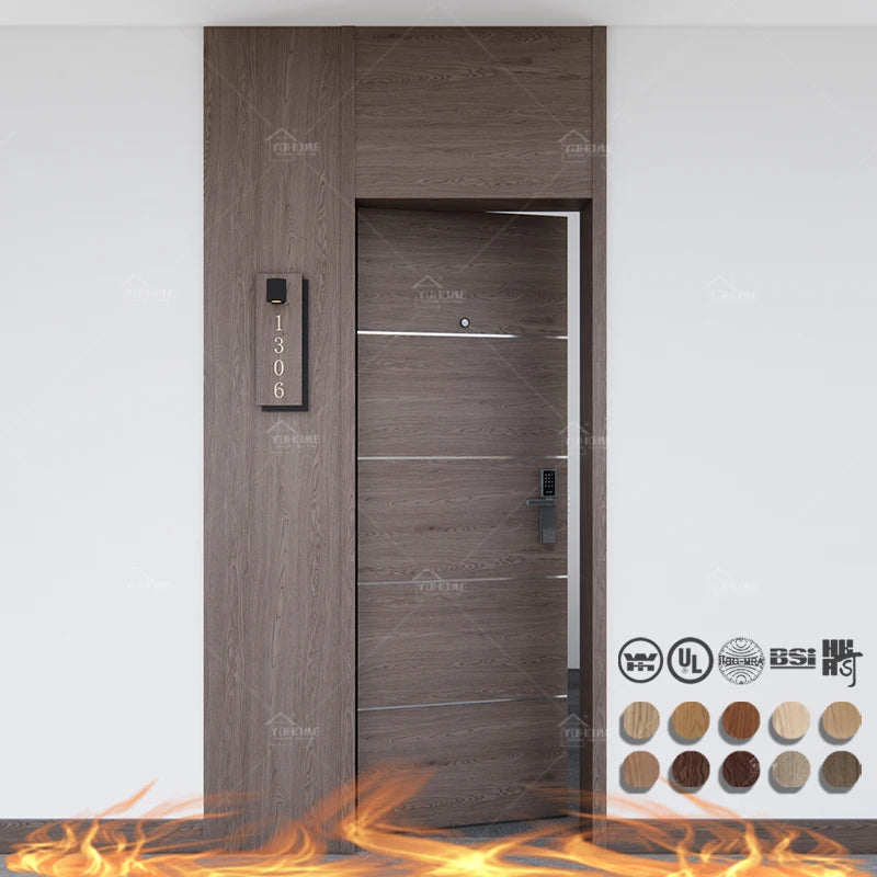 China Top Quality Supplier Custom Internal Fire Door Interior Room Door Design Modern Interior Wooden Doors