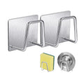 Self-Adhesive Stainless Steel 304 Kitchen Dish Sponge Holder New Design Kitchen Sink Organizer