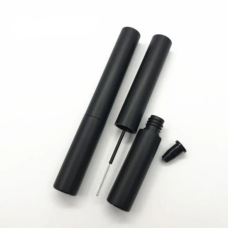 7ml Plastic Black Tube Custom Empty Mascara Tubes With Small Brush