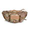 Tactical Waist Pack Bag Black Fanny Packs WR Hip Belt Bag Pouch for Hiking Climbing Outdoor Bumbag