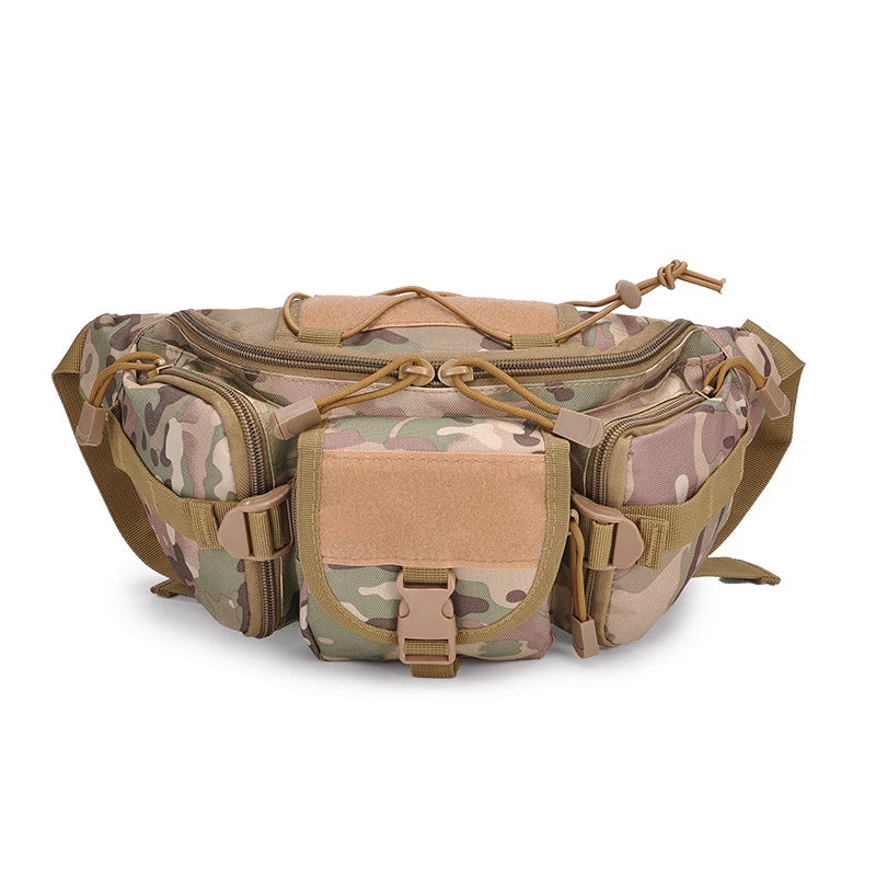 Tactical Waist Pack Bag Black Fanny Packs WR Hip Belt Bag Pouch for Hiking Climbing Outdoor Bumbag