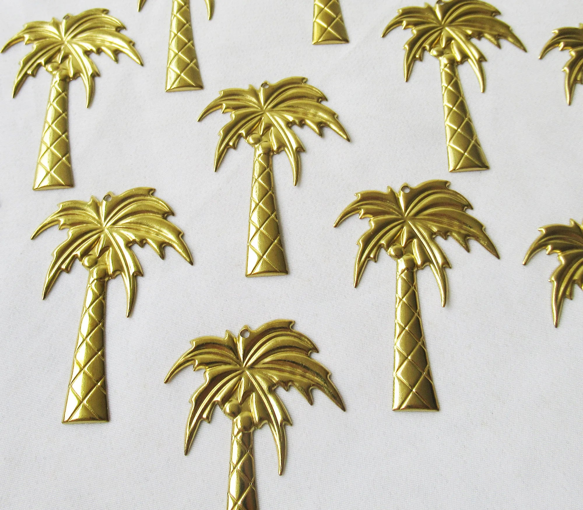 Coconut Tree Brass Palm Charm 35x48 mm for Fashion Design Coconut Plant