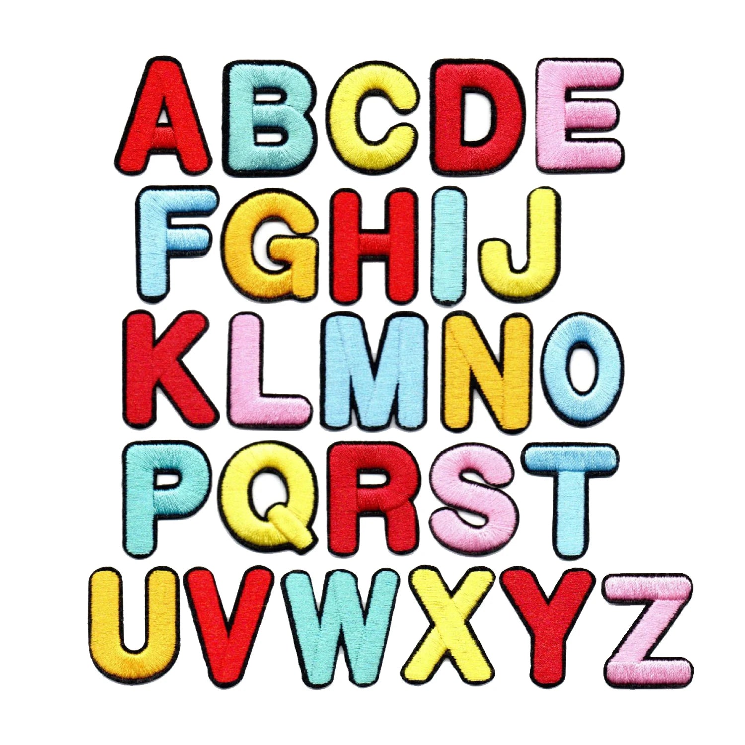 Spot Assorted Letters Handmade Embroidery Iron on Patches Letters Patches