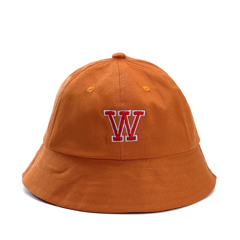Embroidered Sunshade Summer Outdoor Fisherman Cap Little Girls Bucket Hats