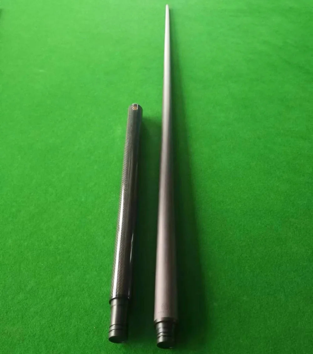 3/4 Split Jointed Carbon Fiber Shaft + Carbon Fibre 3K Glossy Butt Snooker Billiard Pool Cue Tip OD 10.5MM 57Inch Radial Pin