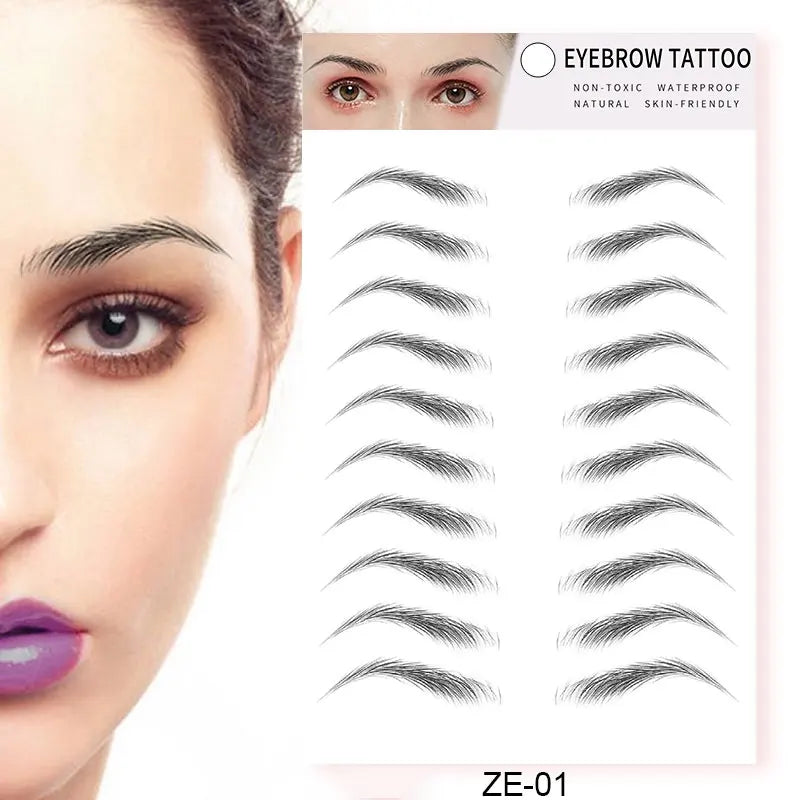 VV-81r Hot Sale Natural False Eyebrow Long Lasting Temporary Eyebrow Tattoo Sticker