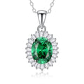 Luxury 8a Zirconia Oval Clavicle Chain 925 Sterling Silver Flower High Carbon Diamond Necklace for Engagement Party Jewelry