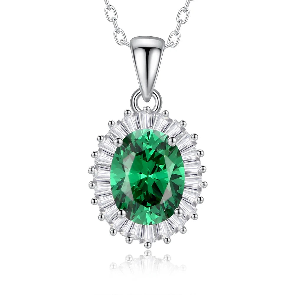 Luxury 8a Zirconia Oval Clavicle Chain 925 Sterling Silver Flower High Carbon Diamond Necklace for Engagement Party Jewelry