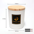 LANGXU Stock Matte Container 10oz Black Candle Jars with Lid and Box Frosted White Candle Jar with Silver Lid