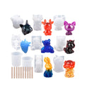 3D Large Clear Unicorn for Rabbit Cat Paw Epoxy Silicone Resin Mold Tools Set for Cake & Resin Craft DIY