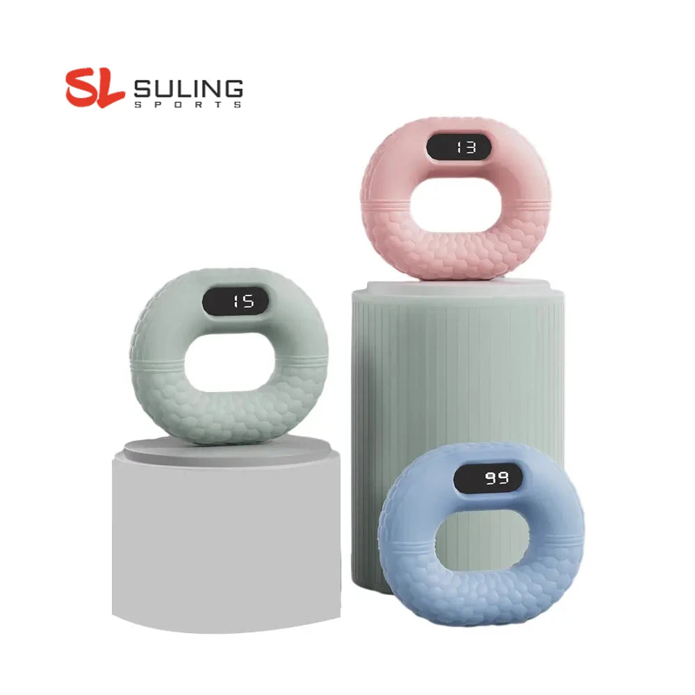 Factory Direct Home Fitness Exercise Silicone Gel Grip Strength Counting Device Custom Area-Finger Grip Ring Reinforcement
