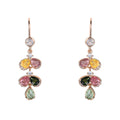 Exquisite Rose Gold Plated 925 Sterling Silver Natural Tourmaline Drop Earrings for Women Gifts for Mother's Day