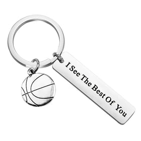 Beimai OEM Keychain Basketball Sports Stainless Steel Waterproof Keychain