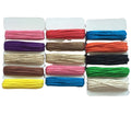 25 Yard 1mm Waxed Hemp Twine in One Card Colored Decorative Craft Waxed Rope Packaging Ropes